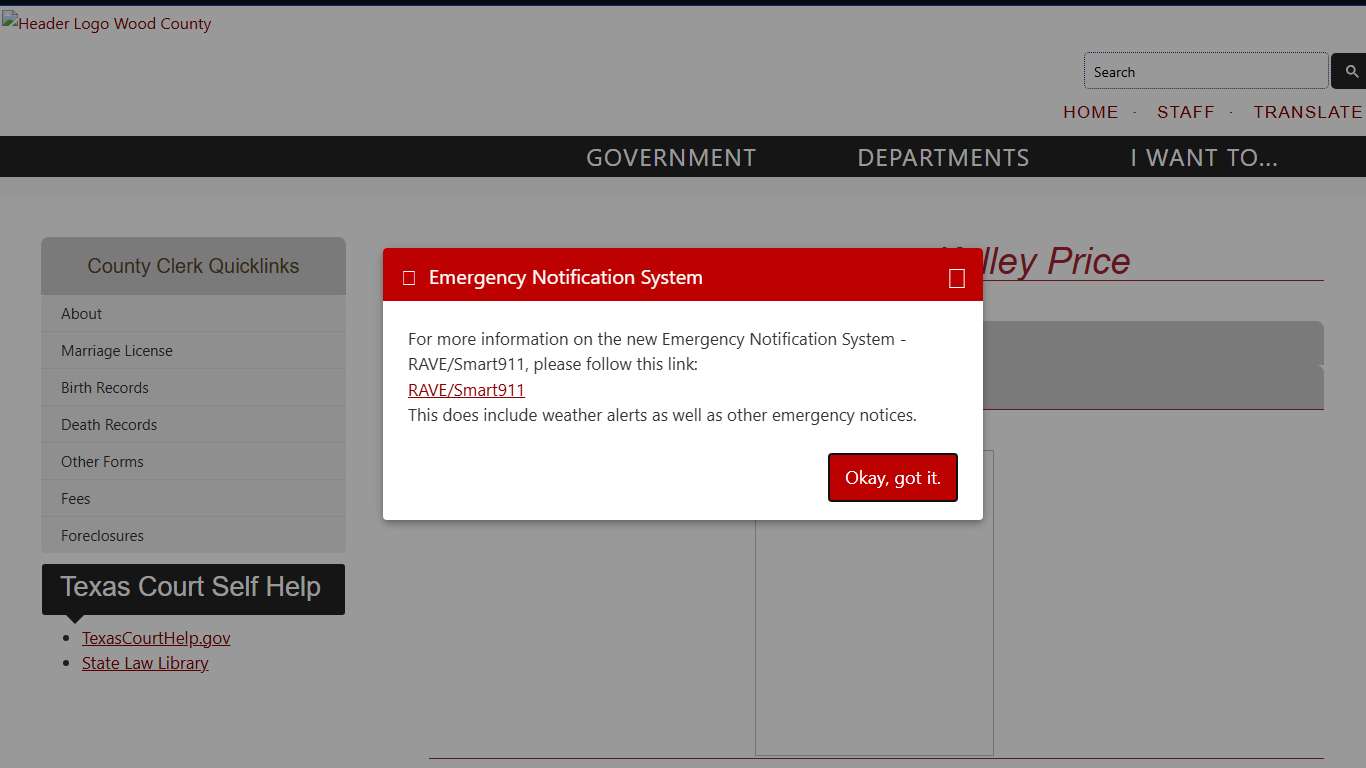 County Clerk | Wood County, Texas